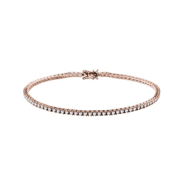 TENNISARMBAND MIT DIAMANTEN IN ROSÉGOLD - ARMBÄNDER MIT DIAMANTEN - ARMBÄNDER