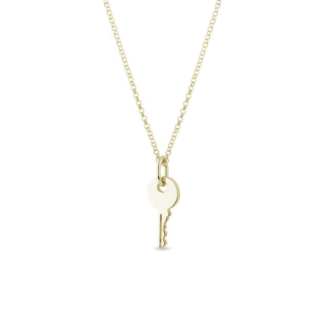 GOLD KEY PENDANT - YELLOW GOLD NECKLACES - NECKLACES