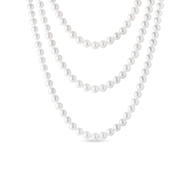 LONG FRESHWATER PEARL NECKLACE - PEARL NECKLACES - PEARL JEWELRY