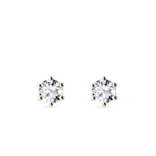 3.7 MM DIAMOND GOLD STUDS - DIAMOND STUD EARRINGS - EARRINGS