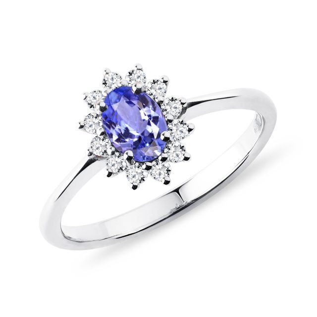 KATE RING IN WHITE GOLD WITH TANZANITE AND DIAMONDS - TANZANITE RINGS - RINGS