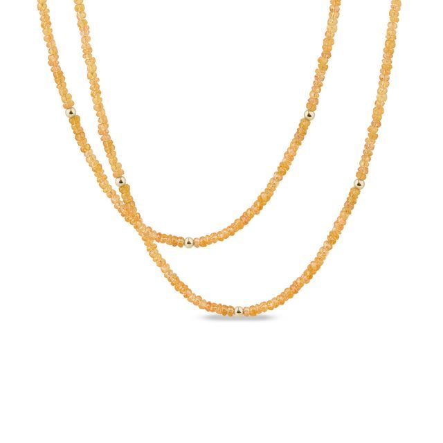 YELLOW SAPPHIRE NECKLACE IN GOLD - MINERAL NECKLACES - NECKLACES