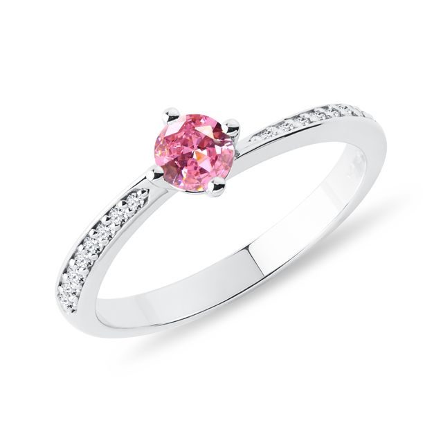 PINK SAPPHIRE AND DIAMOND RING IN ROSE GOLD - SAPPHIRE RINGS - RINGS