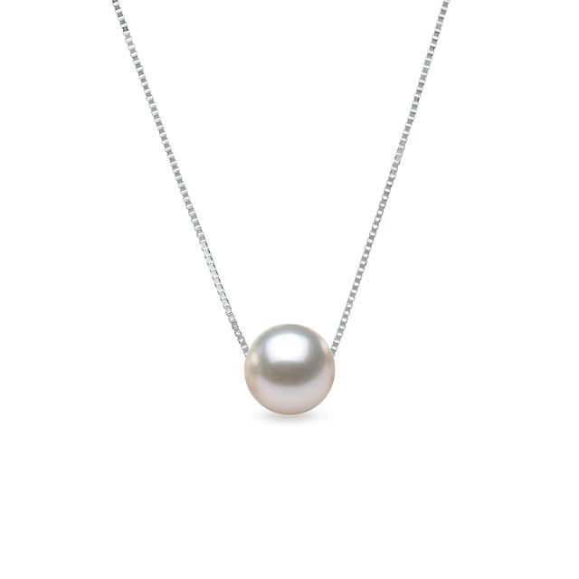 AKOYA PEARL NECKLACE IN WHITE GOLD - PEARL PENDANTS - PEARL JEWELLERY