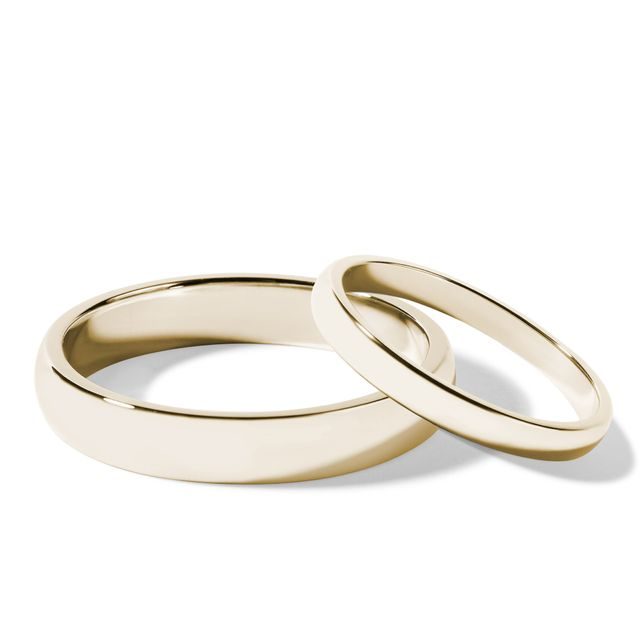 CLASSIC WEDDING RING SET IN YELLOW GOLD - YELLOW GOLD WEDDING SETS - WEDDING RINGS