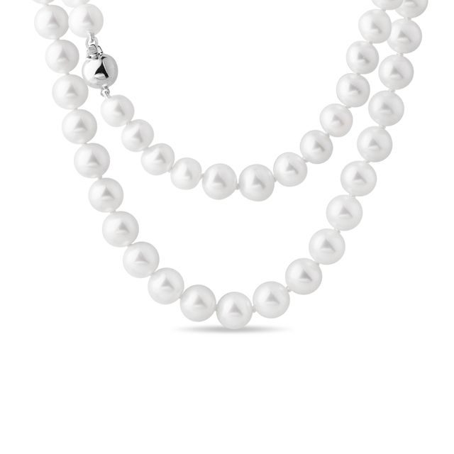 AKOYA PEARL WHITE GOLD NECKLACE - PEARL NECKLACES - PEARL JEWELRY