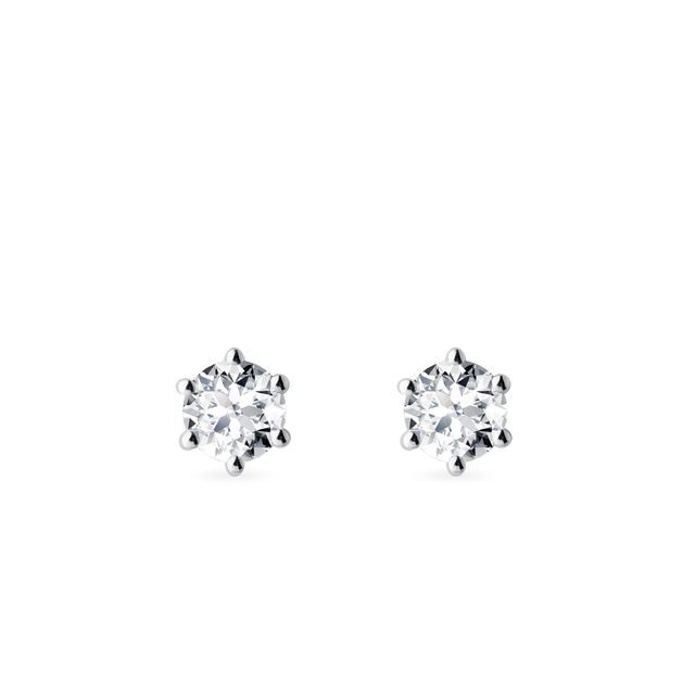 3.4 MM DIAMOND STUDS IN WHITE GOLD - DIAMOND STUD EARRINGS - EARRINGS