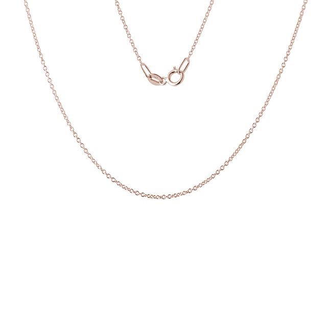 ROLO 25 CHAIN IN ROSE GOLD, 42 CM LONG - GOLD CHAINS - NECKLACES