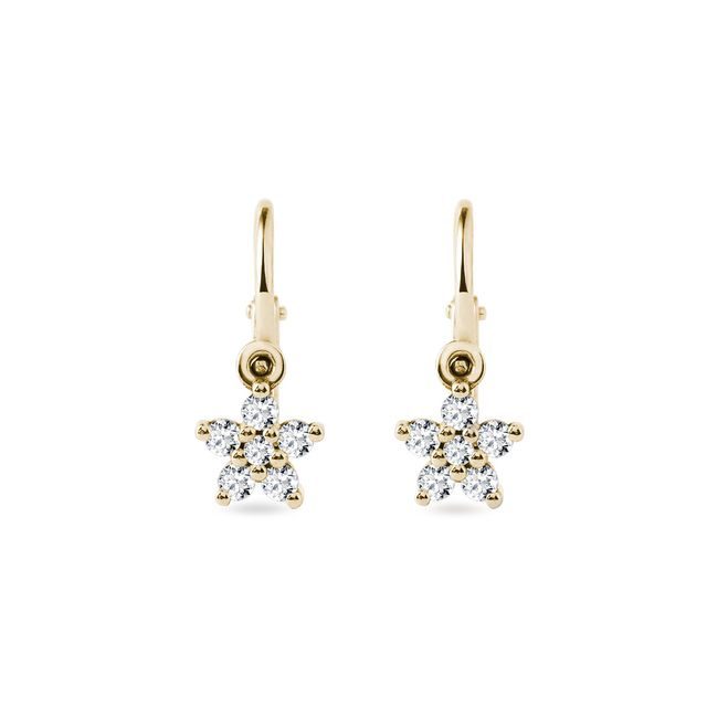 CHILDREN’S STAR EARRINGS WITH DIAMONDS IN GOLD - CHILDREN'S EARRINGS - EARRINGS