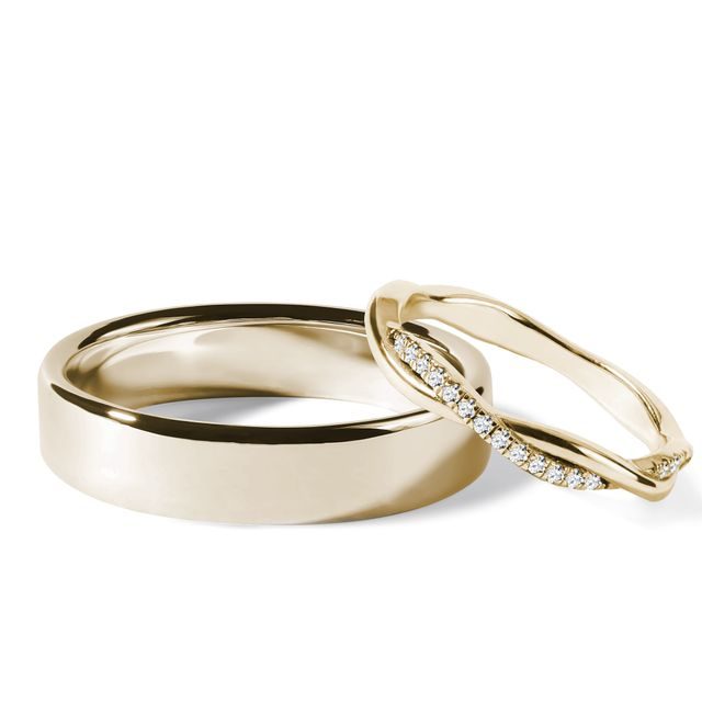 CLASSIC WEDDING SET IN GOLD - YELLOW GOLD WEDDING SETS - WEDDING RINGS