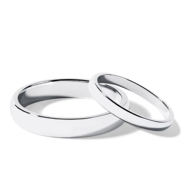 CLASSIC WEDDING RING SET IN WHITE GOLD - WHITE GOLD WEDDING SETS - WEDDING RINGS