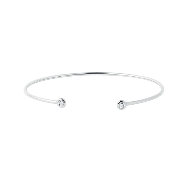 BRACELET EN OR BLANC AVEC DIAMANTS LUNETTE - BRACELETS FLEXI - BRACELETS