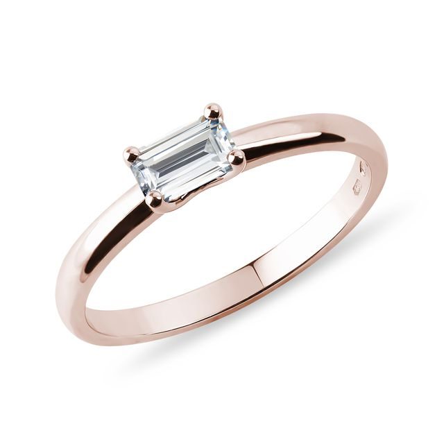 MOISSANIT RING IN 14K ROSÉGOLD - RINGE ROSÉGOLD - RINGE