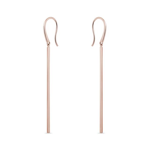 ROSE GOLD BAR THREADER EARRINGS - ROSE GOLD EARRINGS - EARRINGS