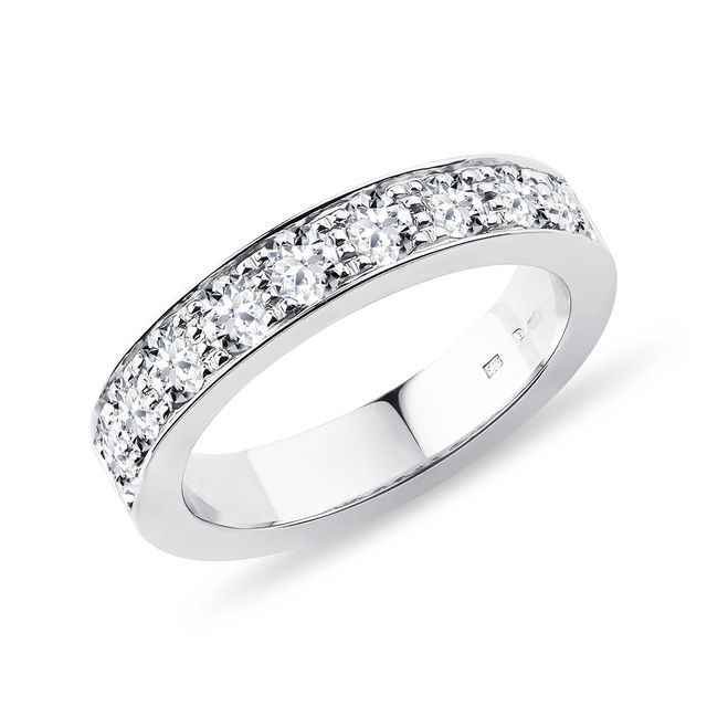 STUNNING RING WITH DIAMONDS IN WHITE GOLD - WOMEN'S WEDDING RINGS - WEDDING RINGS