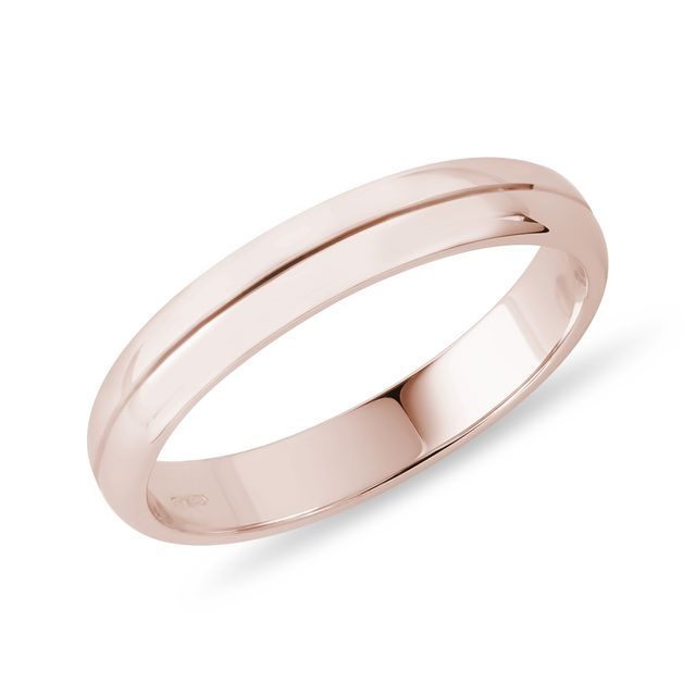 MEN'S ELEGANT ROSE GOLD WEDDING RING - RINGS FOR HIM - WEDDING RINGS