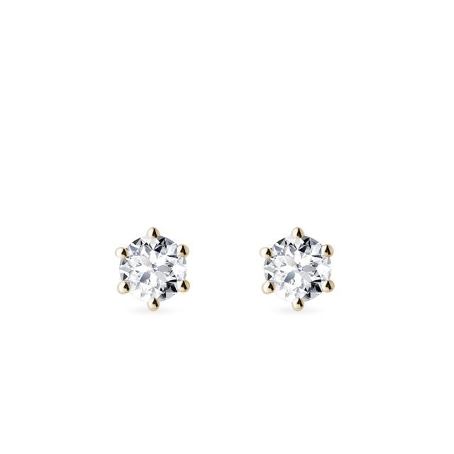 3.4 MM DIAMOND GOLD STUDS - DIAMOND STUD EARRINGS - EARRINGS