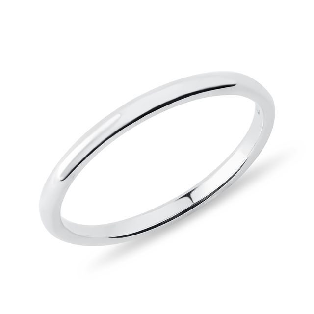 MINIMALIST WEDDING RING IN WHITE GOLD - WOMEN'S WEDDING RINGS - WEDDING RINGS