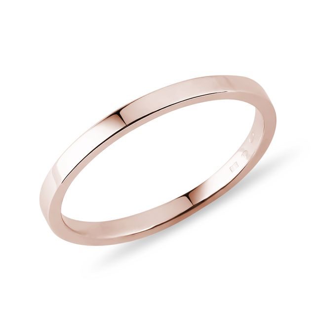 BAGUE EN OR ROSE 14 CT - ALLIANCES DE MARIAGE FEMMES - ALLIANCES DE MARIAGE