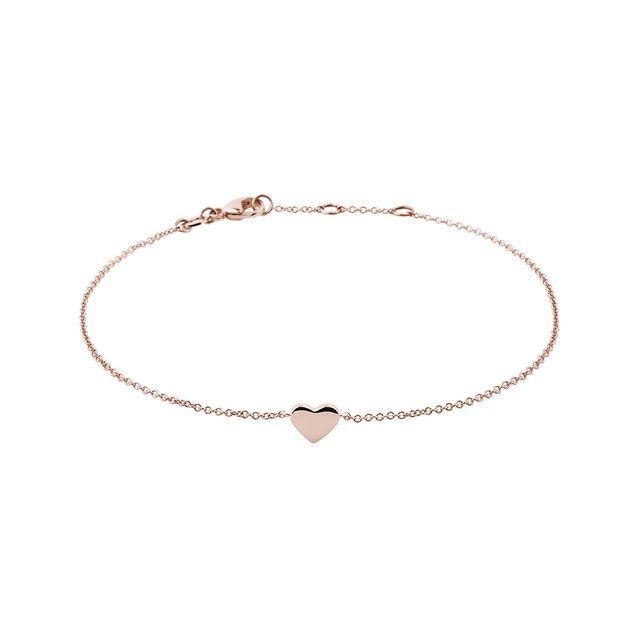 HEART BRACELET IN ROSE GOLD - ROSE GOLD BRACELETS - BRACELETS