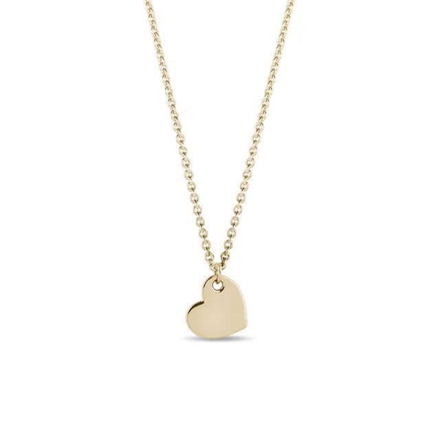 HEART PENDANT IN YELLOW GOLD - YELLOW GOLD NECKLACES - NECKLACES