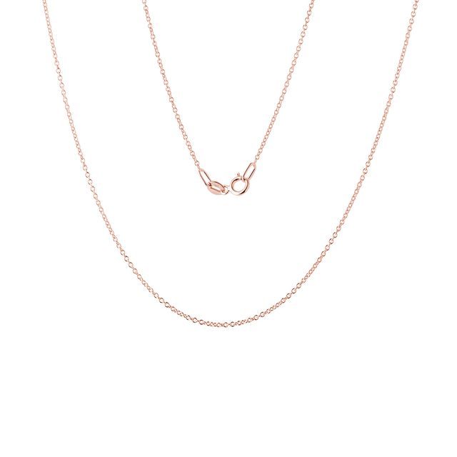 LADIES 50 CM ROLO CHAIN NECKLACE IN ROSE GOLD - GOLD CHAINS - NECKLACES