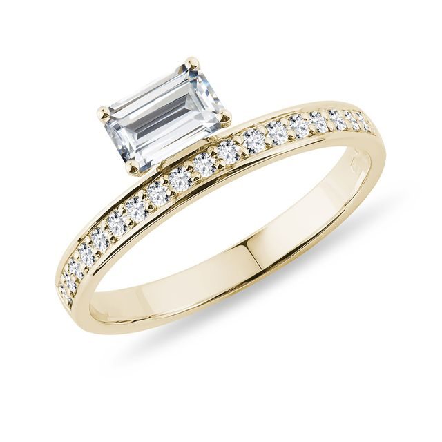 MOISSANIT RING IN GELBGOLD - RINGE GELBGOLD - RINGE