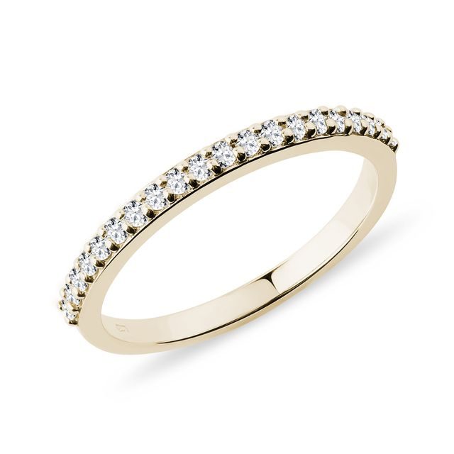 DIAMOND RING IN YELLOW GOLD - WOMEN'S WEDDING RINGS - WEDDING RINGS
