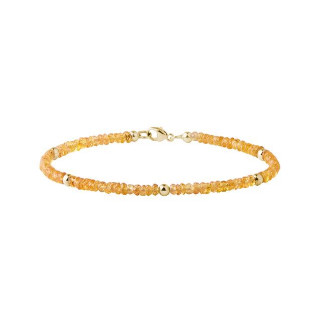 YELLOW SAPPHIRE BRACELET IN GOLD - MINERAL BRACELETS - BRACELETS