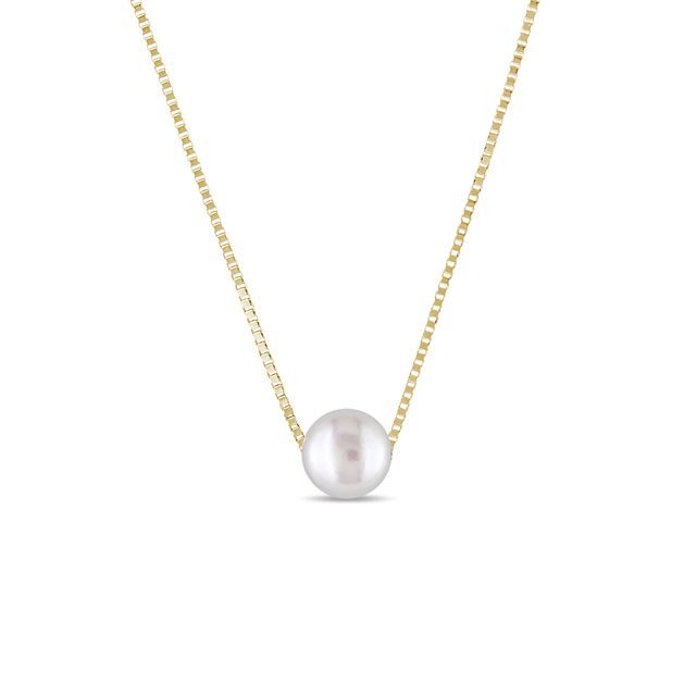 FRESHWATER PEARL NECKLACE IN GOLD - PEARL PENDANTS - PEARL JEWELRY