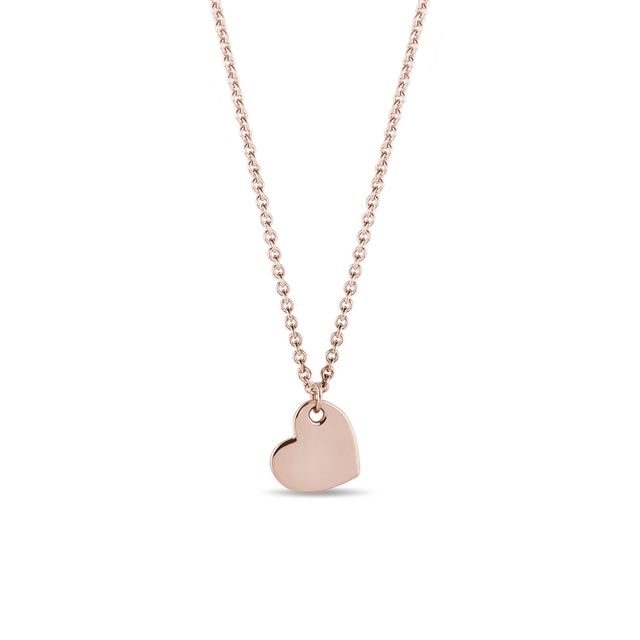 HEART PENDANT MADE OF ROSE GOLD - ROSE GOLD NECKLACES - NECKLACES