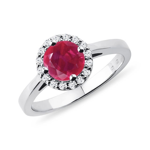 RUBY AND DIAMOND GOLD RING - RUBY RINGS - RINGS