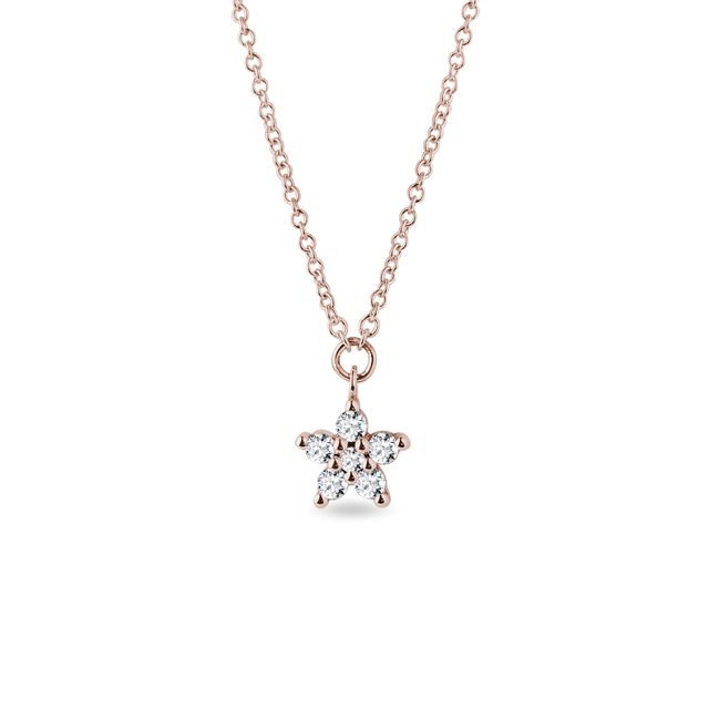 NECKLACE WITH DIAMONDS IN ROSE GOLD - DIAMOND NECKLACES - NECKLACES