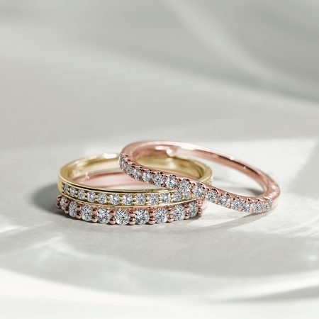 Minimalist Diamond Bracelet and Ring in Gold
