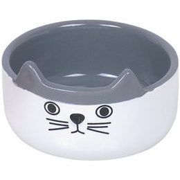 Nobby CAT FACE keramická miska pro kočky bílo-šedá