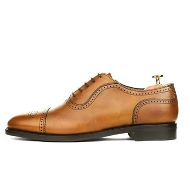 Charles Tyrwhitt Leather Oxford Brogue Shoes — Black