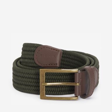 Barbour Nevis Webbing Belt — Dark Olive