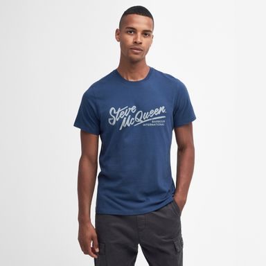 Barbour International Strike T-Shirt — Washed Cobalt