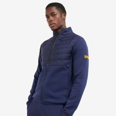 Prošívaná mikina se zapínáním na zip Barbour International Vinnie - Ink Blue