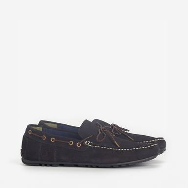 Barbour Jenson Driving Shoes — Navy Suede