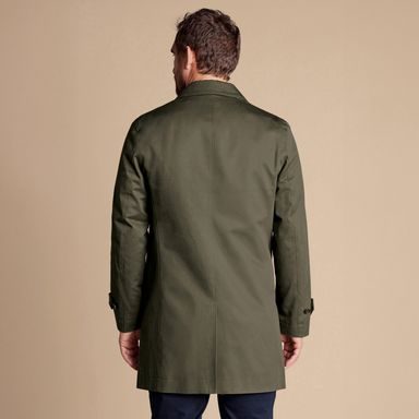 Charles Tyrwhitt Showerproof Cotton Raincoat — Limestone