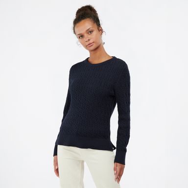 Barbour Hampton Knitted Jumper — Navy