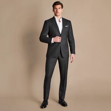 Charles Tyrwhitt Natural Stretch Twill Suit Jacket — Navy