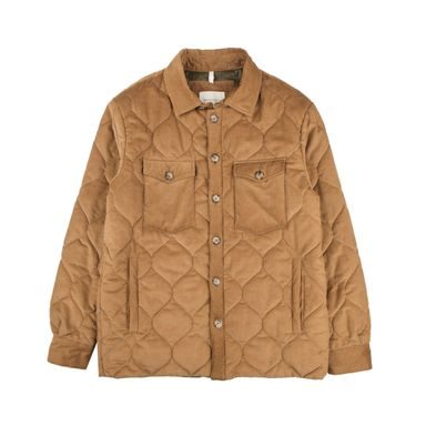 Brooksfield Quilted Corduroy Jacket — Camel