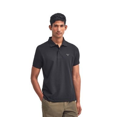 Barbour Lightweight Sports Polo Shirt — Classic Black