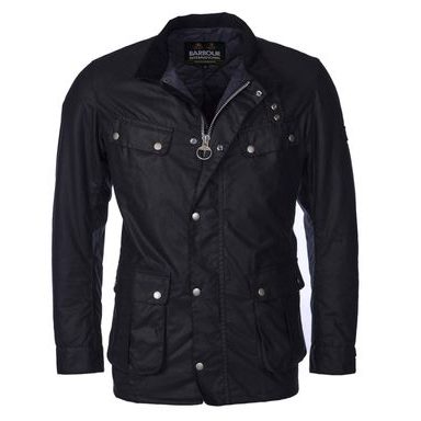 Barbour International SL Waxed Jacket — Black