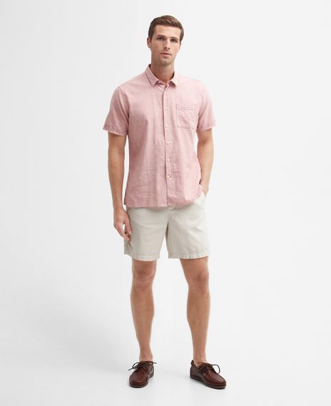 Barbour Nelson Short Sleeve Shirt — Pink Clay