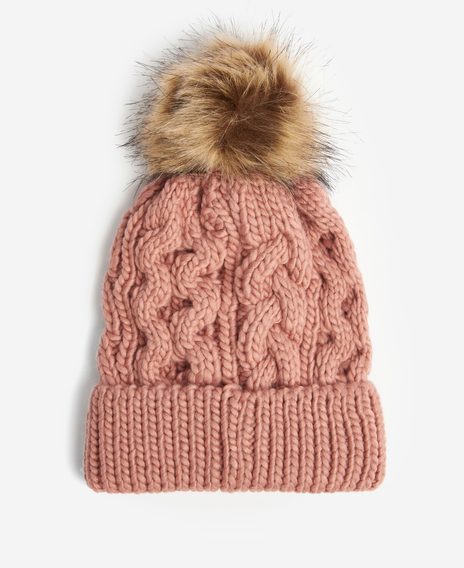 Barbour Penshaw Beanie — Dusty Rose