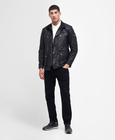 Barbour International Duke Wax Jacket — Black