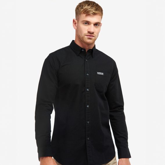 Barbour International Kinetic Tailored Shirt — Classic Black